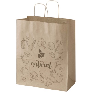 Sac en papier Kraft 80 à 90 g/m2 avec poignées torsadées 32 x 17 x 39 cm 3