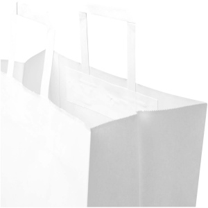 Sac en papier Kraft 80 à 90 g/m2 avec poignées plates 32 x 17 x 39 cm 8