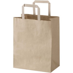 Sac en papier Kraft 80 g/m2 avec poignées plates 25 x 15 x 32 cm 7