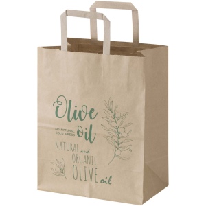 Sac en papier Kraft 80 g/m2 avec poignées plates 25 x 15 x 32 cm 3