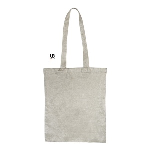 Tote bag nashville coton/lurex argent 38x42cm 2