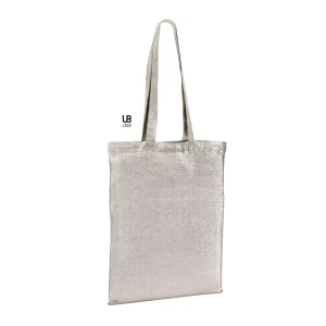 Tote bag nashville coton/lurex argent 38x42cm