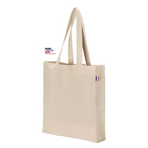 Tote bag avec soufflets 220gsm fait en france : fred