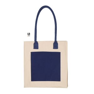 Sac richmond 100% coton naturel 320gsm avec poches et anses noires 3