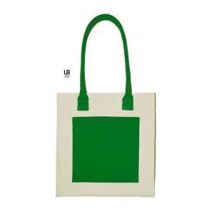 Sac richmond 100% coton naturel 320gsm avec poches et anses noires