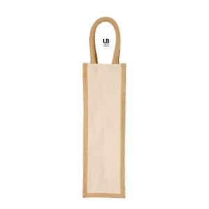 Sac bouteille cork coton/jute naturel 320gsm lamine 11x35x10cm 2