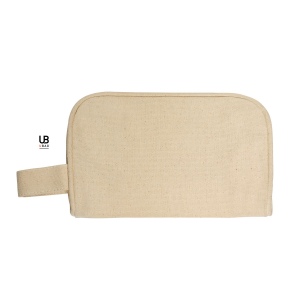 Trousse de toilette zippe atoll 100% coton naturel 320gsm 20x12x10cm 2