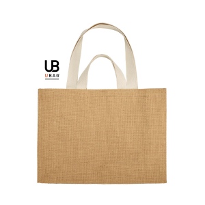 Sac shopping jute avec doubles anses coton plates : phuket 2