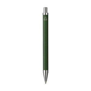 Stylo à bille à encre bleue dont le corps est fabriqué en aluminium 100% recyclé, avec une finition mate 18