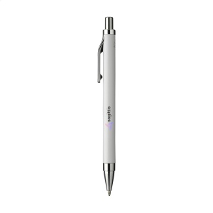 Stylo à bille à encre bleue dont le corps est fabriqué en aluminium 100% recyclé, avec une finition mate 9