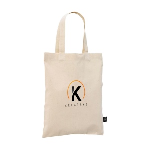 Petit sac compact en coton avec anses courtes, composé à 60 % de coton recyclé et à 40 % de polyester recyclé (140 g/m²) 6