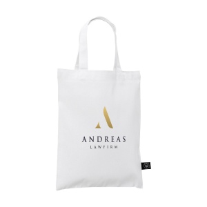 Petit sac compact en coton avec anses courtes, composé à 60 % de coton recyclé et à 40 % de polyester recyclé (140 g/m²) 8