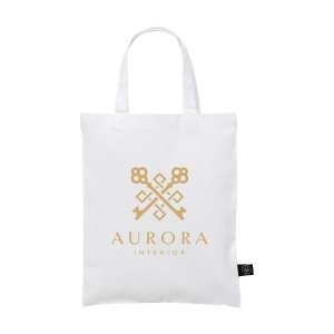 Petit sac compact en coton avec anses courtes, composé à 60 % de coton recyclé et à 40 % de polyester recyclé (140 g/m²) 4