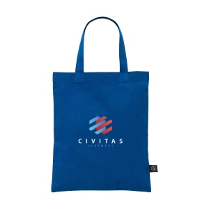 Petit sac compact en coton avec anses courtes, composé à 60 % de coton recyclé et à 40 % de polyester recyclé (140 g/m²) 5