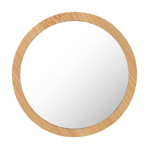 Miroir rond de maquillage (Ø 7 cm) en verre avec un corps en bambou certifié FSC 100% 3