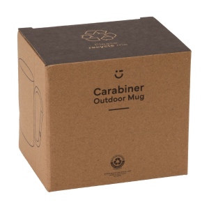 Tasse à double paroi en acier inoxydable recyclé avec une anse originale en forme de mousqueton 12