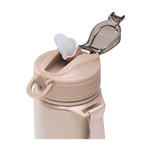 Bouteille d'eau/thermos à double paroi, anti-fuite, en acier inoxydable recyclé, avec finition en poudre mate 16
