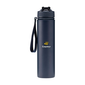 Bouteille d'eau/thermos à double paroi, anti-fuite, en acier inoxydable recyclé, avec finition en poudre mate 7