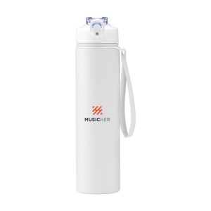 Bouteille d'eau/thermos à double paroi, anti-fuite, en acier inoxydable recyclé, avec finition en poudre mate 5