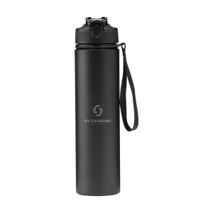 Bouteille d'eau/thermos à double paroi, anti-fuite, en acier inoxydable recyclé, avec finition en poudre mate 2