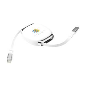 Câble USB-C vers USB-C compact et enroulable de 1 mètre 2