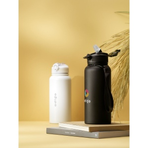 Bouteille d'eau/thermos à double paroi, anti-fuite, en acier inoxydable recyclé, avec finition en poudre mate 10
