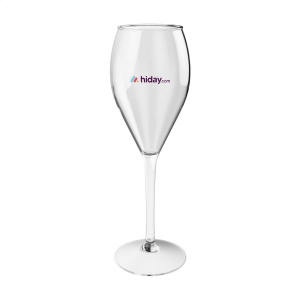 Verre à champagne en plastique, de la marque HappyGlass