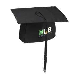 Chapeau de diplômé traditionnel avec pompon, en polyester 3