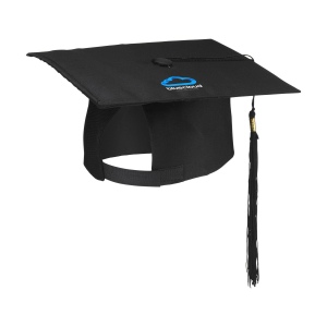 Chapeau de diplômé traditionnel avec pompon, en polyester 4