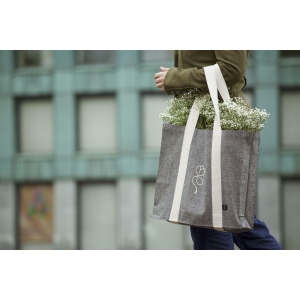 Sac à provisions spacieux et solide, composé à 80% de coton mélangé recyclé et à 20% de polyester mélangé recyclé (210 g/m²) 14