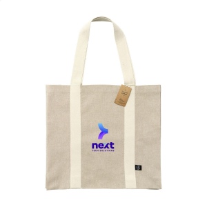 Sac à provisions spacieux et solide, composé à 80% de coton mélangé recyclé et à 20% de polyester mélangé recyclé (210 g/m²) 9