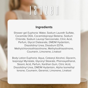 Paquet-boîte avec deux produits de soin au parfum Euphoria. Contenu : 4