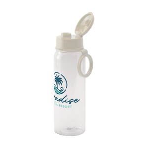Bouteille d'eau en Tritan transparent. Équipée d'un bouchon à vis avec couvercle intégré pouvant s'ouvrir d'une seule main. Étanche. 7