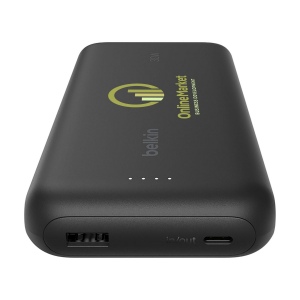 Puissante batterie externe de 20 000 mAh composée à 72% de plastique recyclé avec câble USB-C intégré (12 cm) 13