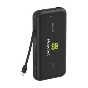 Puissante batterie externe de 20 000 mAh composée à 72% de plastique recyclé avec câble USB-C intégré (12 cm) 7