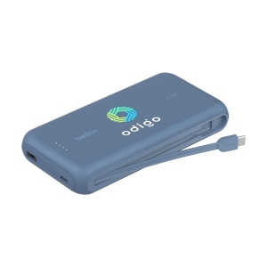 Puissante batterie externe de 20 000 mAh composée à 72% de plastique recyclé avec câble USB-C intégré (12 cm) 2