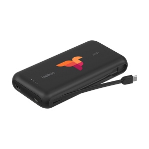 Puissante batterie externe de 20 000 mAh composée à 72% de plastique recyclé avec câble USB-C intégré (12 cm) 3