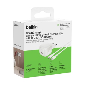 Chargeur USB-C compact avec port USB-C 45 W et boîtier en plastique recyclé 11