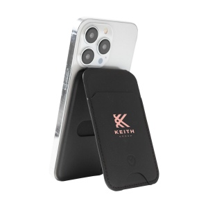 Porte-cartes MagSafe de la marque Valenta en cuir vegan durable, pouvant contenir jusqu'à 3 cartes (bancaires) avec protection RFID/NFC 4