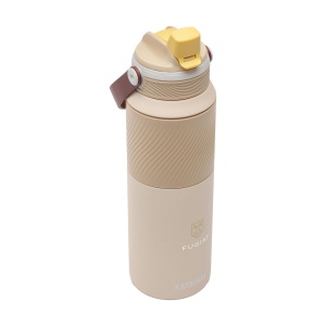 Bouteille isotherme en acier inoxydable 18/8 dotée d'un revêtement protecteur en poudre 16