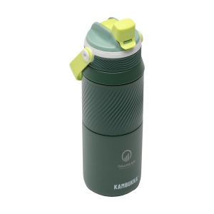 Bouteille isotherme en acier inoxydable 18/8 dotée d'un revêtement protecteur en poudre 16