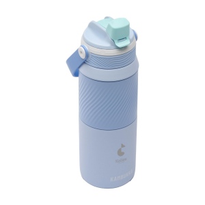 Bouteille isotherme en acier inoxydable 18/8 dotée d'un revêtement protecteur en poudre 17