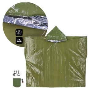 Poncho thermique 2-en-1 pour la survie en plein air 11