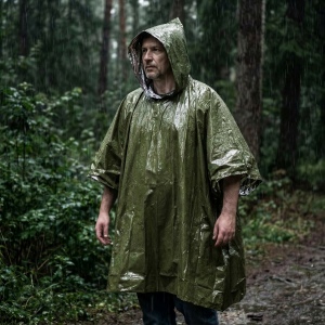 Poncho thermique 2-en-1 pour la survie en plein air 17