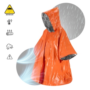 Poncho thermique 2-en-1 pour la survie en plein air 5