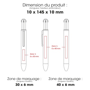 4KOLOR Bamboo - BND142 - Stylo à bille FSC Bamboo 4 couleurs 2
