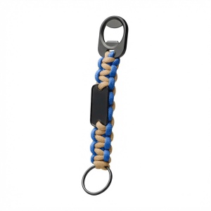 BRAID - BND1553 - RPET Porte-clés tressé avec décapsuleur