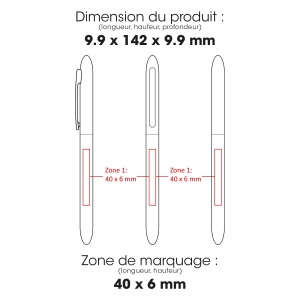 RETRO - BND183 - Stylo à bille en aluminium recyclé 2