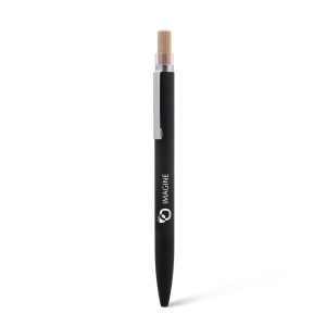 BAAM - BND184 - Stylo à bille en aluminium recyclé, bambou FSC® et ABS recyclé