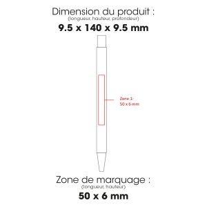NOCLIP AL - BND188AL - Stylo à bille en aluminium recyclé 2